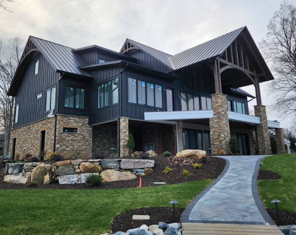 professional gutter installation on luxury home professional gutter installation on luxury home